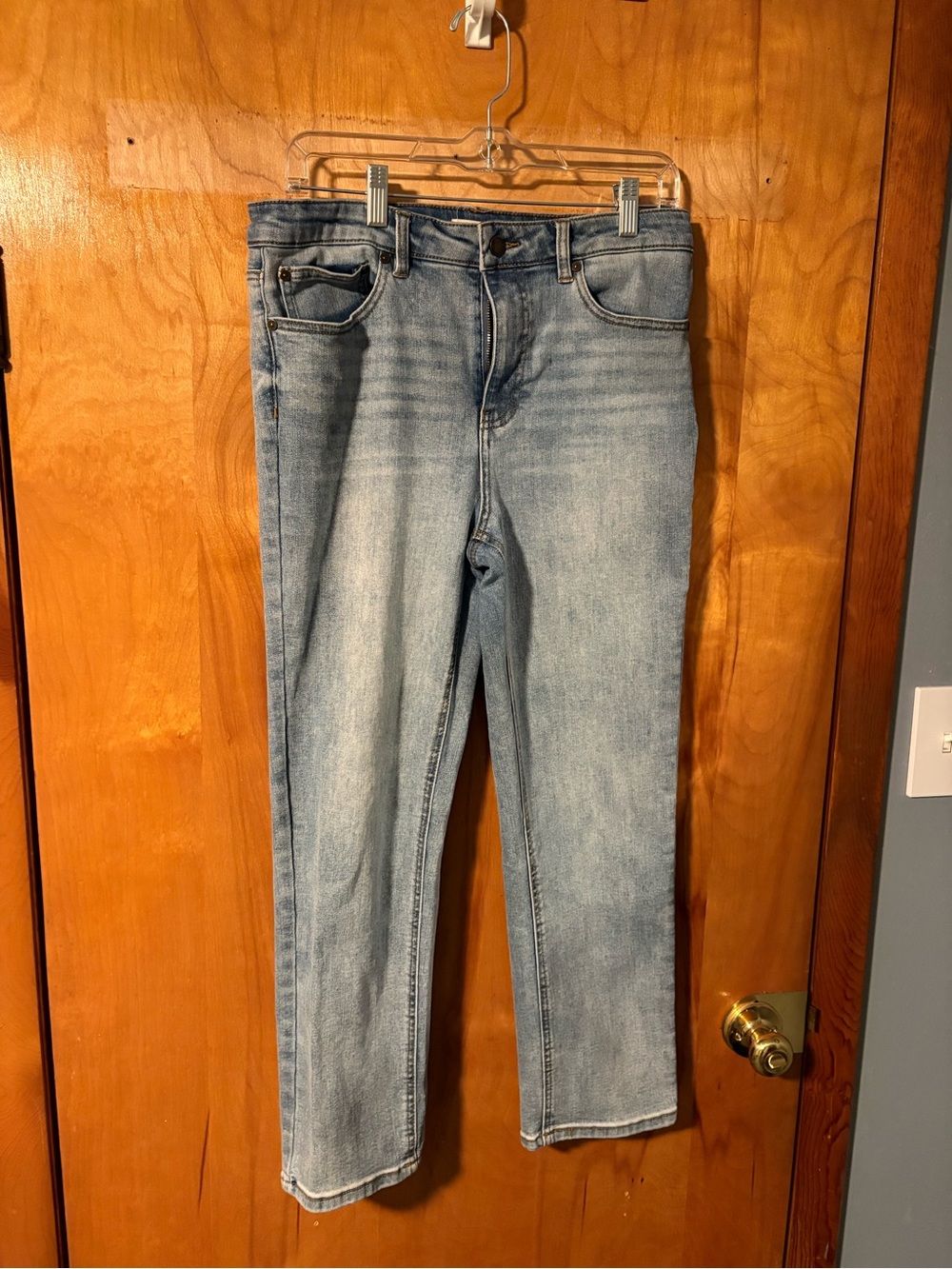 Oat New York Light Blue Cropped Straight Jeans